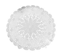 Napperon tissé en Dentelle | Nappe faite à la Main au Crochet | Set de Table Rond Set | Tapis de Table au Crochet fait Main tressé en Coton - Tazza Napperon à thé en Dentelle Pour la Maison