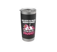 Napping Unicorn Humor Avrei potuto essere così tante cose stanco Bicchiere termico in acciaio inox doppia parete