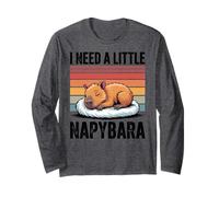 Napybara for Men Women Cute Capybara Sleeping Nap Lover Maglia a Manica