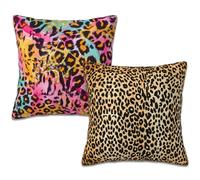 Naqiuli Set di 2 federe per cuscini con motivo leopardato, 45 x 45 cm, per camera da letto, soggiorno, divano, fattoria