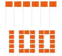 Naqqios Bandiere di Fluorescente: Indicatori di Marcatura di 100 Pacchetti, Indicatori di Patio Ad Alta visibilità | Banner di Sondaggio di All'Aperto, Strumenti di Segnale di Terra