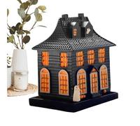 Naqqios Bruciatore di Incenso della Casa Stregata di Halloween - Bruciatore di Profumi Autunnali Neri, Portaincenso Versatile della Casa Stregata | Decorazioni per Bruciatori di Incenso della