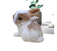 Naqqios coniglio, in miniatura, coniglio di peluche realistico, per Pasqua, feste, giardino delle fate, decorazione in miniatura, per la casa