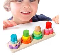 Naqqios Giocattoli Impilabili - Giocattoli Impilabili, Torre Impilabile A Quattro Pilastri | Blocchi A Quattro Pilastri per Bambini, Torre Impilabile A Quattro Pilastri, Blocchi A Quattro Pilastri per