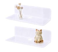 Naqqios Piccolo organizer da parete, 2 pezzi, 23 cm, montaggio a parete per bagno, camera da letto, cucina, casa, cornici per foto, piante, profumi e organizer