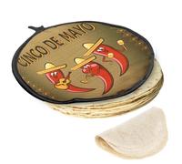 Naqqios Tiretillas - Borsa termica per tortillas da 30 cm | Borsa Heado e Terletilla per microonde, isotermia per mais e farina tacos, Stile C, vedi descrizione