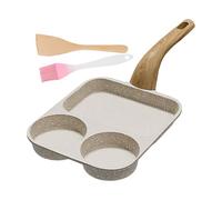 Naqqios Vassoio - Padella Pancake 39x19x9cm, Padelle Resistente Al Calore | Colazione Per Cucinare Padella Con Spazzola, Produttore Di Frittelle A Vari Scompartimenti, Griglia