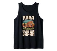 Nara Japan Deer Park Retro Viaggio Souvenir Kawaii Vintage Canotta