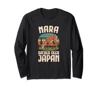 Nara Japan Deer Park Retro Viaggio Souvenir Kawaii Vintage Maglia a Manica