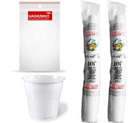 NARAMAKI® Bicchieri Caffè - 200 Bicchierini Caffè Di Plastica - Bicchierini Bianchi da 80 cc