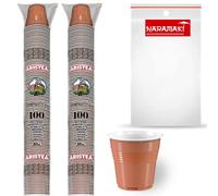 NARAMAKI Bicchieri Caffè - 200 Bicchierini Caffè Di Plastica - Bicchierini Bicolore da 80 cc