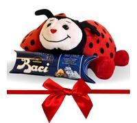 NARAMAKI® Idea Regalo Festa della Mamma 2025 - Peluche Coccinella 20cm + Tubino Baci Perugina 37,5gr - Confezione Regalo (COCCINELLA)