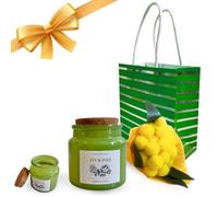 NARAMAKI® Idea Regalo per la Donna - Sacchetto Regalo con Candela Profumata per Ambienti in Vaso di Vetro + Bouquet - Regalini Fine Festa - Aromi| Essenze -Compleanno|Amica|Nonna|Mamma