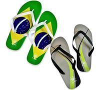 NARAMAKI® Infradito Uomo - 2 Paia Infradito Mare Tema Brasile e Tropicale- Ciabatte Estive (BRASIL + VERDE TROPICALE, Sistema Taglie Calzature EU, Adulto, Uomo, Numero, Media, 43)