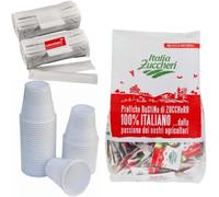 NARAMAKI® Italia Zuccheri 1kg - 150 Bustine +100 Bicchierini+ 100 Palettine