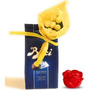 NARAMAKI Regalo Uomo e Donna - Cioccolatini Baci Perugina 125 g + Bouquet Mimosa Finta + Gadget Rosa Rossa Luminosa - Regalo Amica/Donna/compleanno