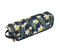 Narcisi estetici blu 2 in 1 strumenti per capelli Organizer con cuscinetto resistente al calore Grande custodia da viaggio per strumenti caldi Ferro arricciacapelli Ferri piatti Volumizzatore per