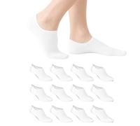 NARCISO 12 Paia Calzini Uomo Corti Cotone, Calzini Donna Unisex Traspiranti e Resistenti, Fantasmini Uomo Cotone Si Adattano Perfettamente Grazie alla Presenza di Elastane (Bianco, 38-41)
