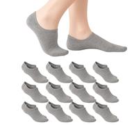 NARCISO 12 Paia Calzini Uomo Corti Cotone, Calzini Donna Unisex Traspiranti e Resistenti, Fantasmini Uomo Cotone Si Adattano Perfettamente Grazie alla Presenza di Elastane (Grigio, 38-41)