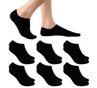 NARCISO 6 Paia Calzini Uomo Corti Cotone, Calzini Donna Unisex Traspiranti e Resistenti, Fantasmini Uomo Cotone Si Adattano Perfettamente Grazie alla Presenza di Elastane (Nero, 38-41)