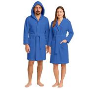 NARCISO Accappatoio Uomo Spugna con Cappuccio Accappatoio Donna Spugna Morbida Unisex Cotone Supreme Quality, Alto Potere Asciugante per Piscina, Palestra, Casa, Ospiti B&B (M, Blu Royal)