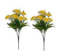 Narciso artificiale steli di fiori realistici bouquet primaverili in plastica seta 2 pezzi fiori realistici tromba 36 cm diversi colori decorazione per tavolo matrimonio casa hotel (B)