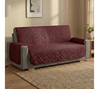 NARCISO Copridivano Poltrone Sofa 1 Posto con Braccioli Made in Italy, Reversibile Realizzato in Microfibra Lavabile Nota per la Resistenza all'Usura Quotidiana, Fissaggio con Laccetti (Bordeaux)