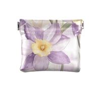 Narciso Lavanda e Beige Donne Uomini Portamonete In Pelle Impermeabile Portamonete Custodie per Carte Organizzatori di Denaro per Le