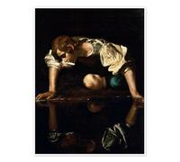 Narciso Poster di Michelangelo Merisi (Caravaggio) 13 x 18 cm Nero Maschi Decorazione per pareti
