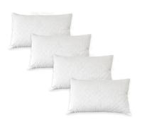 NARCISO - Set 4 Copricuscini Letto con Zip, Copricuscino 50x80 in Morbida Microfibra Manopesca, Tessuto Anallergico, Antiacaro, Igienico, Traspirante e Perfetto per Tutte Le Stagioni, Copri Cuscini