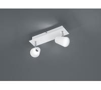 NARCOS BARRA 2 SPOTS LED 13W 1200lm, 3000K BIANCA CON DIFFUSORE CONICO FORO CON INTERRUTTORE L. 28,5CM