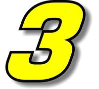 NARDEDP Numeri da 0 a 9, adesivi in vinile con bordo nero, numeri grafici for auto, accessori for auto e moto