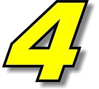 NARDEDP Numeri da 0 a 9, adesivi in vinile con bordo nero, numeri grafici for auto, accessori for auto e moto