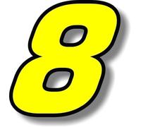 NARDEDP Numeri da 0 a 9, adesivi in vinile con bordo nero, numeri grafici for auto, accessori for auto e moto