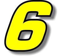 NARDEDP Numeri da 0 a 9, adesivi in vinile con bordo nero, numeri grafici for auto, accessori for auto e moto