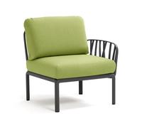 Nardi Elemento Terminale Destra/Sinistra Komodo Struttura Antracite Cuscini Avocado SUNBRELLA®