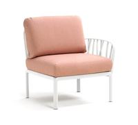 Nardi Elemento Terminale Destra/Sinistra Komodo Struttura Bianco Cuscini Rosa quarzo
