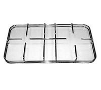 NARDI GRIGLIA PER CUCINA A GAS 2 FUOCHI COLORE INOX CM 45,4 X 24,5 F 3605