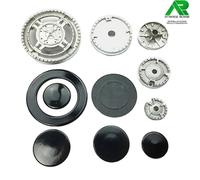 NARDI - KIT 5 BRUCIATORI +PIATTELLI SPARTIFIAMMA 4 FUOCHI + TRIPLA CORONA CUCINA
