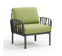 Nardi Poltrona Komodo Struttura Antracite Cuscini Avocado SUNBRELLA®