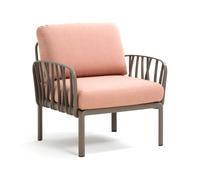 Nardi Poltrona Komodo Struttura Tortora Cuscini Rosa Quarzo