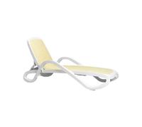 Nardi Sdraio con Braccioli Alfa Struttura Bianca Tessuto Beige