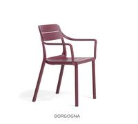 Nardi Sedia Cassia Armchair Borgogna Polipropilene Impilabile