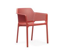 Nardi Sedia Net Corallo Opaco Polipropilene Fiberglass