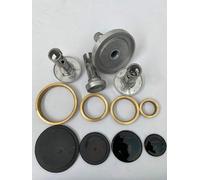 NARDI set 4 bruciatori in alluminio 4 spartifiamma in ottone 4 piattelli