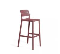 Nardi Sgabello Cassia Stool Borgogna Polipropilene Impilabile