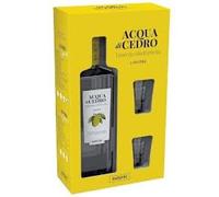 Nardini Acqua di Cedro 70cl con 2 Bicchieri - Liquore al Cedro Italiano dal Gusto Intenso e Fresco - Distillato Artigianale dal 1779 - Confezione Regalo Elegante Made in Italy