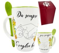 NAREG-Tazza in ceramica con cucchiaino in Scatola Regalo per la mamma, come regalo mamma compleanno, Festa della Mamma, idee per regali originali, Regali di Pasqua Mamma, regali utili per la mamma.