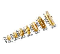 NARENDRA 20-30 Pz/Lotto in Acciaio Inox Crimp End Bead Fibbia Punta Chiusura Fai da Te Collana Braccialetto Connettori per Monili Che Fanno Accessorie-Oro, 6.5mm