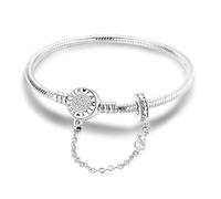 NARMO 925 Bracciale in Argento Sterling per le Donne Famiglia Snake Bracciale con Charm Catene antiscivolo fit Pandora Charm Beads 7.5in